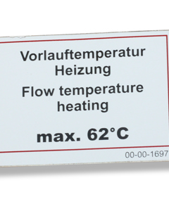 Aufkleber D/GB: Vorlauftemperatur Heizung CulinaCup